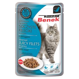 56x 85g Super Benek Filets in saus forel natvoer voor katten