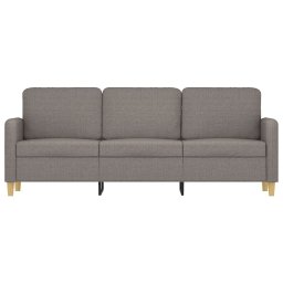 vidaXL Driezitsbank 180 cm stof taupe