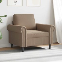 vidaXL Fauteuil 60 cm kunstleer cappuccinokleurig