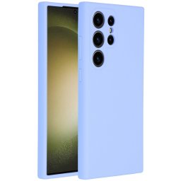 Accezz Liquid Silicone Backcover Samsung Galaxy S24 Ultra Telefoonhoesje Paars
