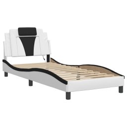 vidaXL Bedframe "Viana" met LED zonder matras wit en zwart 90x190 cm