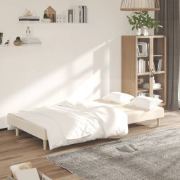 vidaXL Slaapbank 2-zits stof crèmekleurig