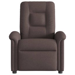 vidaXL Massagestoel verstelbaar stof donkerbruin