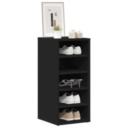 vidaXL Schoenenkast 31,5x35x70 cm spaanplaat zwart