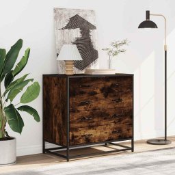 vidaXL Ladekast 70x41x70 cm bewerkt hout gerookt eikenkleurig
