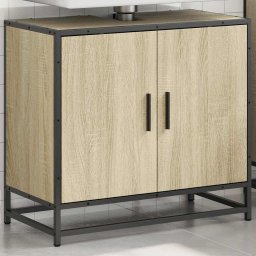 vidaXL Wastafelkast Sonoma eiken 65x33x60 cm bewerkt hout
