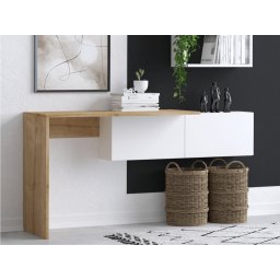 Bureau TIFFANY 145 cm 2 deuren bruin/eik