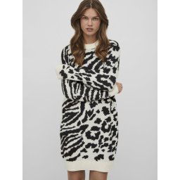 VILA Maat M VIALIRA L/S JACQUARD KNIT DRESS/SU/LC Dames Jurk