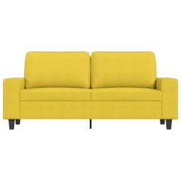 vidaXL Tweezitsbank 140 cm stof lichtgeel