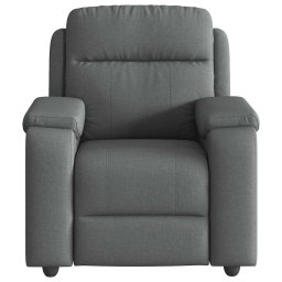 vidaXL Fauteuil verstelbaar stof donkergrijs