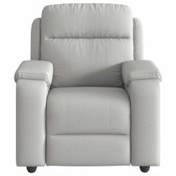 vidaXL Fauteuil verstelbaar stof wolk grijs