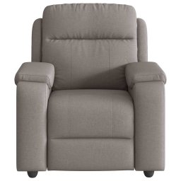 vidaXL Massagestoel verstelbaar stof taupe