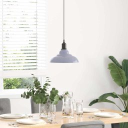 vidaXL Hanglamp in hoogte verstelbaar E27 Ø31 cm metaal glanzend grijs