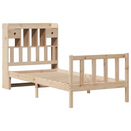 vidaXL Bed met boekenkast zonder matras massief grenenhout 100x200 cm