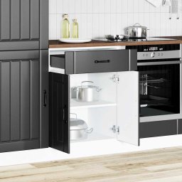 vidaXL Onderkast Lucca bewerkt hout zwart