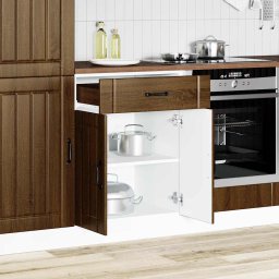 vidaXL Onderkast Lucca bewerkt hout bruin eikenkleur