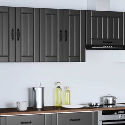 vidaXL Keukenbovenkast Lucca bewerkt hout zwart