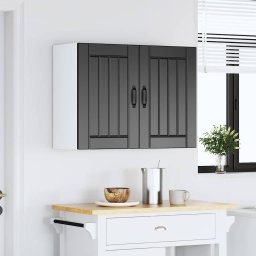 vidaXL Keukenbovenkast Lucca bewerkt hout zwart