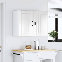 vidaXL Keukenbovenkast Lucca bewerkt hout hoogglans wit