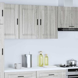vidaXL Keukenbovenkast Porto bewerkt hout grijs sonoma eiken