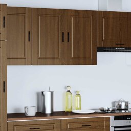 vidaXL Keukenbovenkast Porto bewerkt hout bruin eikenkleur