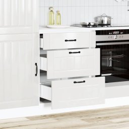 vidaXL Onderkast "Lucca" Hoogglans Wit Bewerkt Hout