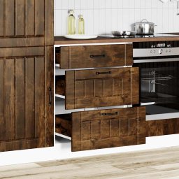 vidaXL Onderkast Lucca bewerkt hout gerookt eikenkleurig
