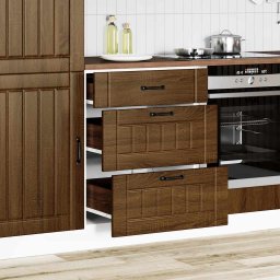 vidaXL Onderkast Lucca bewerkt hout bruin eikenkleur