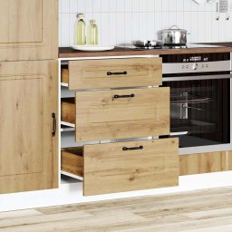 vidaXL Onderkast Kalmar bewerkt hout artisanaal eikenkleur