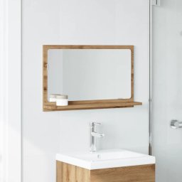 vidaXL Badkamerspiegelkast 60x11x37 cm bewerkt hout artisanaal eiken
