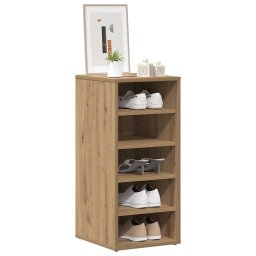 vidaXL Schoenenkasten 2 st 32x35x70 cm bewerkt hout artisanaal eiken