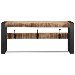 vidaXL Kapstok 80x35x35 cm massief ruw mangohout