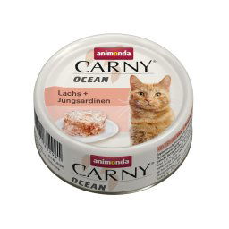 animonda Carny Ocean 12 x 80 g Kattenvoer - Zalm + Jonge sardientjes