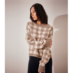 NA-KD- Maat Medium - round neck knitted sweater Dames Sweaters