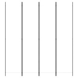 vidaXL Kamerscherm met 4 panelen 200x220 cm stof wit