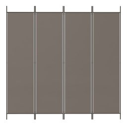 vidaXL Kamerscherm met 4 panelen 200x220 cm stof antracietkleurig