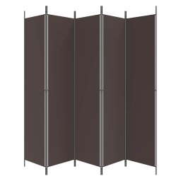 vidaXL Kamerscherm met 5 panelen 250x220 cm stof bruin