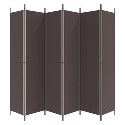 vidaXL Kamerscherm met 6 panelen 300x220 cm stof bruin