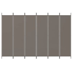 vidaXL Kamerscherm met 6 panelen 300x220 cm stof antracietkleurig
