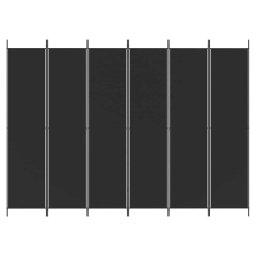vidaXL Kamerscherm met 6 panelen 300x220 cm stof zwart
