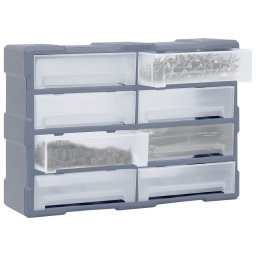 vidaXL Organiser met 8 grote lades 52x16x37 cm