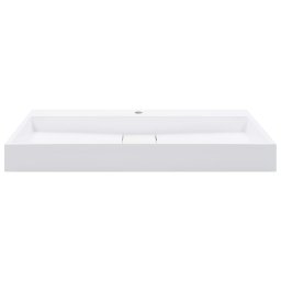 vidaXL Wastafel 100x46x11 cm mineraal gegoten/marmer gegoten wit