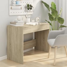 vidaXL Bureau 101x50x76,5 cm bewerkt hout sonoma eikenkleurig
