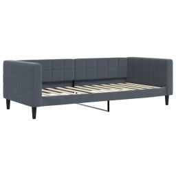 vidaXL Slaapbank met matras 90x200 cm fluweel donkergrijs