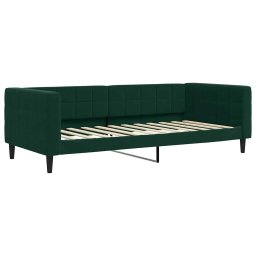 vidaXL Slaapbank met matras 90x200 cm fluweel donkergroen