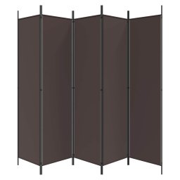 vidaXL Kamerscherm met 6 panelen 300x200 cm stof bruin