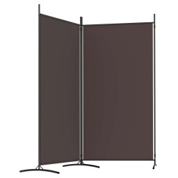 vidaXL Kamerscherm met 2 panelen 175x180 cm stof bruin
