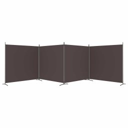 vidaXL Kamerscherm met 4 panelen 698x180 cm stof bruin
