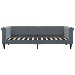 vidaXL Slaapbank 90x200 cm fluweel donkergrijs