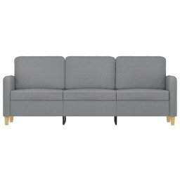 vidaXL Driezitsbank 180 cm stof lichtgrijs